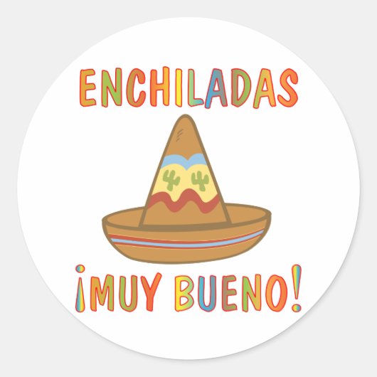 ENCHILADAS RONDE STICKER (Voorkant)