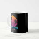 Encinitas California Retro 80's Sunset Zip Hoodie Koffiemok (Voorkant links)
