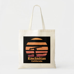 Encinitas California Retro Surf  Surfing Su Tote Bag