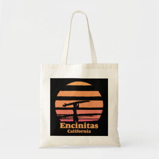 Encinitas California Retro Surf  Surfing Su Tote Bag