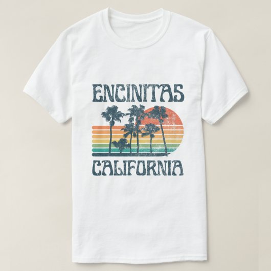 Encinitas California Summer Vacation T-shirt (Design voorkant)