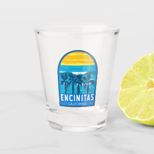 Encinitas California Travel Art Vintage Shot Glas