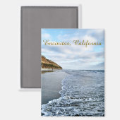Encinitas Californie - Aimant de plage (Recto/Verso)