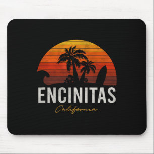 Encinitas Californië Ca Palmen Surf Zonsondergang  Muismat