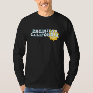 Encinitas Californië CA Retro Golvend Souvenir Vak T-shirt