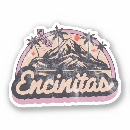 Encinitas, Californië Sticker (Voorkant)