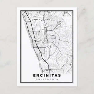 Encinitas Map Briefkaart
