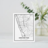 Encinitas Map Briefkaart (Staand voorkant)