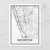 Encinitas Map Briefkaart (Voorkant)