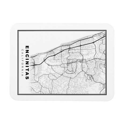 Encinitas Map Magneet (Horizontaal)