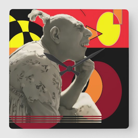 Encircled Hour of Delicacy Vierkante Klok (Voorkant)