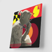 Encircled Hour of Delicacy Vierkante Klok (Hoek)