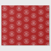 Encircled Merry Christmas Simple Snowflake Cadeaupapier (Vlak)