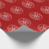 Encircled Merry Christmas Simple Snowflake Cadeaupapier (Hoek)