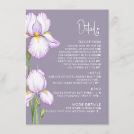 Enclosure Card Details for Wedding. Informatiekaartje