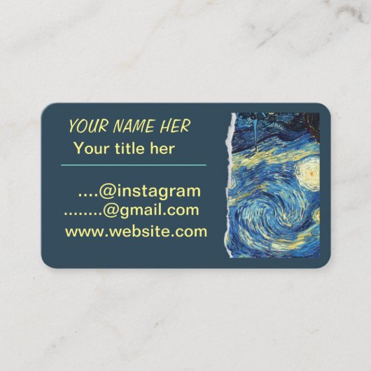 Enclosure Card Informatiekaartje (Voorkant)