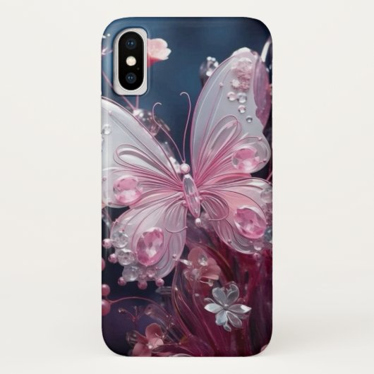Encombrement et étincelle : coque iphone papillon (Dos)
