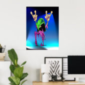 Encore Blue Lights Poster (Thuiskantoor)