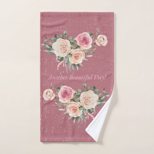 Encore de belles fleurs d'aquarelle de jour (Serviette à main)