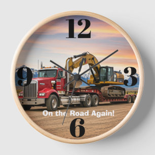 Encore sur la route Truck Wall Horloge