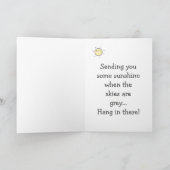 Encore un Chemo Down ! Carte de soutien pour le ca (Intérieur)