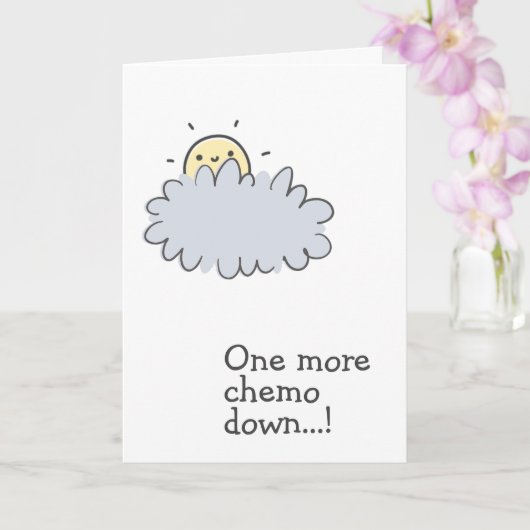 Encore un Chemo Down ! Carte de soutien pour le ca (Orchidée)