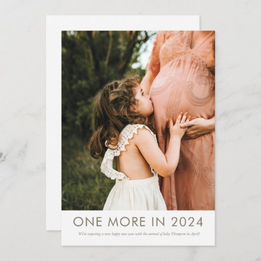 Encore une en 2024 Faire-part de grossesse (Devant / Derrière)