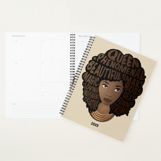 Encourageant les femmes noires, cheveux naturels,  (Devant avec enveloppe)