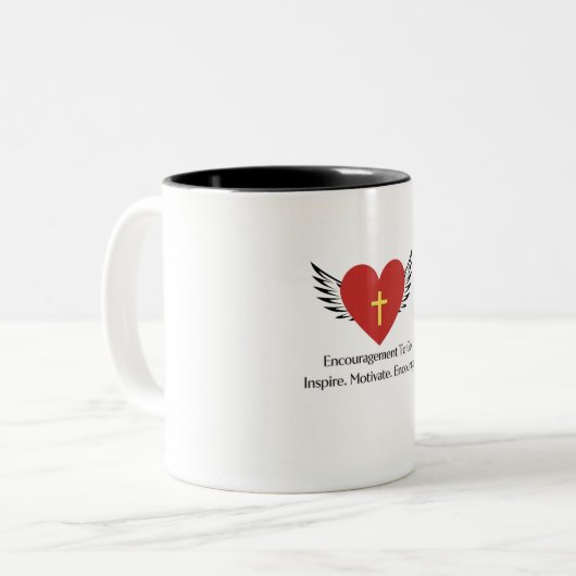 "Encouragement à aller" Logo Mug (Devant gauche)