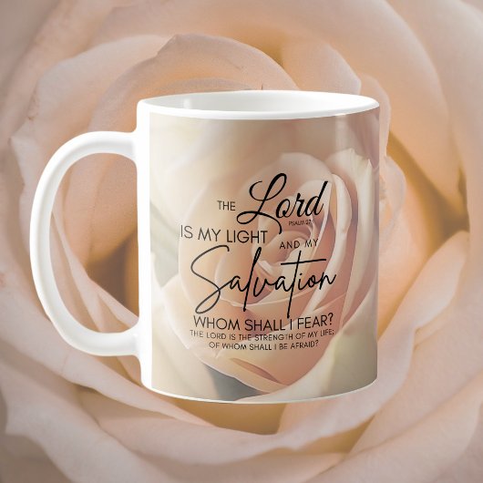 Encouragement Bible Verse Psaume 27:1 Mug