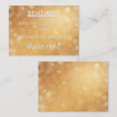 Encouragement carte de réflexion (Devant / Derrière)