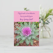 Encouragement Carte de voeux Flower Flat (Debout devant)