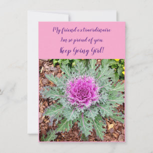 Encouragement Carte de voeux Flower Flat