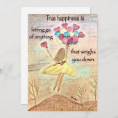 Encouragement carte pour notes Bonheur cartes de v (Devant / Derrière)