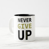 Encouragement Mug "N'abandonnez jamais" (Devant gauche)