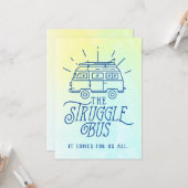 Encouragement pour la carte de bus en lutte (Devant/Arrière en situation)