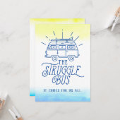 Encouragement pour la carte de bus en lutte (Devant/Arrière en situation)