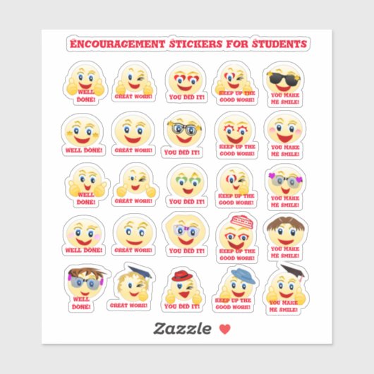 Encouragement Pour Les Étudiants Stickers Cool (Feuille)