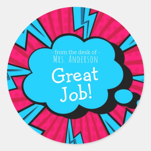 Encouragement Sticker Enseignants Nom (Devant)