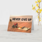 Encourager n'abandonnent jamais la carte (Fleur jaune)