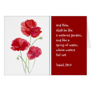 Encourager Promesse Écriture Isaiah Poppy Garden