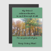 Encouragez-Lui Carte De Voeux Magnétiques (Devant / Derrière)