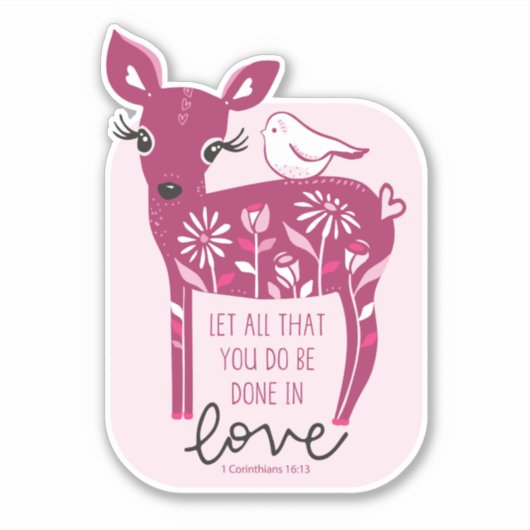 Encouraging Sticker (Rose du cerf) (Devant)