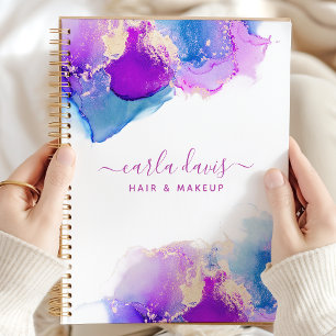 Encre à alcool violet bleu écriture manuscrite
