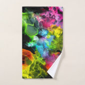 Encre Abstraite couleur arc-en-ciel (Serviette à main)