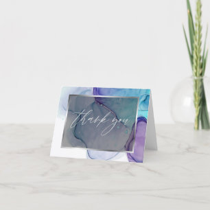 Encre Abstraite d'alcool Merci Aqua violet