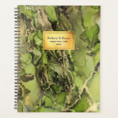 Encre Abstraite Ethereal Green Black Gold (Devant)