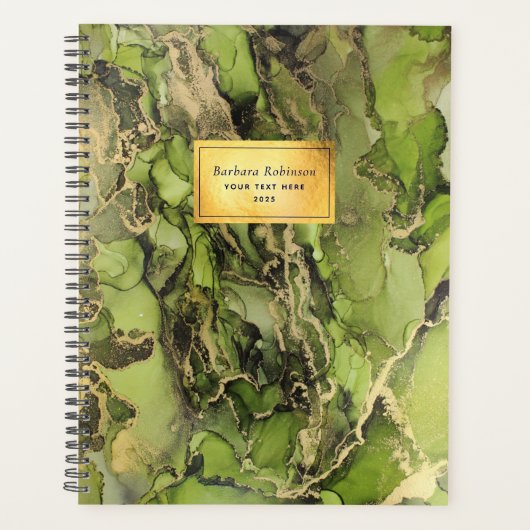 Encre Abstraite Ethereal Green Black Gold (Devant)