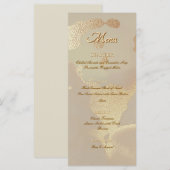 Encre Alcoolique Dorée Menu Élégant Plat (Devant / Derrière)