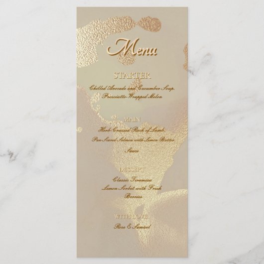 Encre Alcoolique Dorée Menu Élégant Plat (Devant)